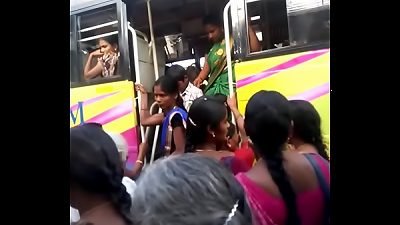 Aunty in bus&period;&period; blouse nipple visible&period;&period;&period; watch carefully 5
