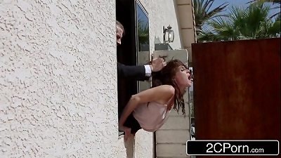 fortunate Groom pummels His Wife's Bridesmaids - Jenni Lee, Scarlet red