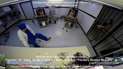 "Floridas unloaded Beaches" Asia Perez lil' Mina & Ami Rogue Arrested & Get pussy-to-other-girl's-mouth Search & obgyn exam By doctor Tampa On Way To Florida Beach @CaptiveClinic.com