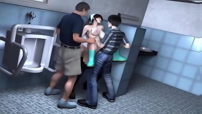 bigboobs cleaning staff and lucky schoolgirl -Hentai 3-dimensional 42