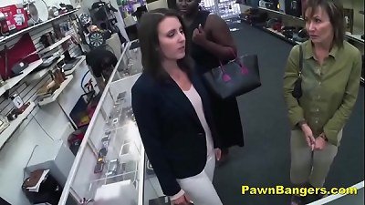 Cheeky Shop owner fucks Customer's coochie