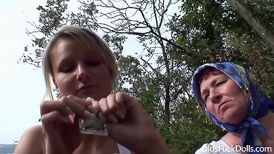 scorching belly Samantha Jolie humped by old grandpa and grandmother